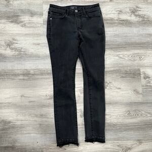 Abercrombie & Fitch Super Skinny Ankle Jeans Frayed‎ Hem Black Wash 0R/25